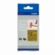 Cinta Laminada Brother Deco TZe MPGG31, de 12mm. Negro sobre Dorado con Motivo