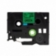 Cinta CSTZ-741, para rotuladoras Brother, de 18mm. Negro sobre Verde, Laminada, Estándar