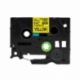 Cinta CSTZ-FX-631, para rotuladoras Brother, de 12mm. Negro sobre Amarillo, Laminada, Flexible