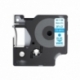 Cinta CSDY-40914, para rotuladoras DYMO, de 9mm. Azul sobre Blanco, Laminada, Estándar