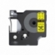 Cinta Termocontraíble CSDY-18052, para rotuladoras DYMO, de 6mm. Negro sobre Amarillo